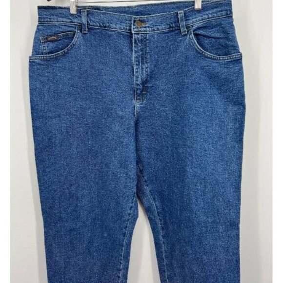 Riders Denim Jeans Womens Relaxed Fit Dark Wash Cotton Plus Size 18W 18 NEW - Picture 2 of 8